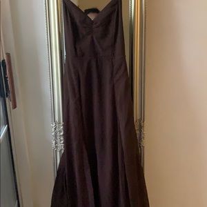 Brown strap flowy dress